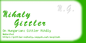 mihaly gittler business card